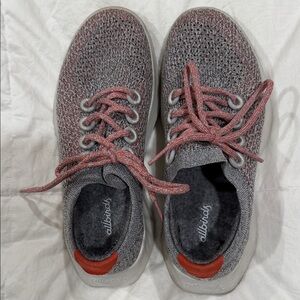 Allbirds Women's Knit Sneakers in Gray and Orange